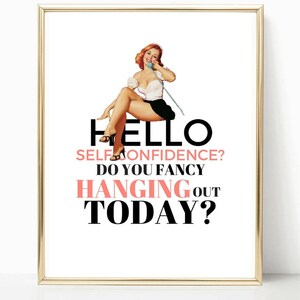 inspirational print inner beauty print Love My Curves: motivational quote pin-up girl body confidence pin-up girl print