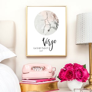Bedroom Decor Wall Art Virgo Wall Prints Wall Art Prints | Etsy UK