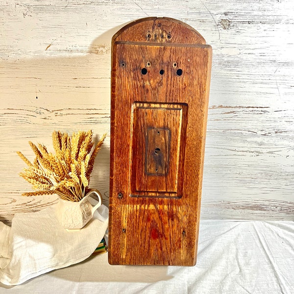 Vintage wood telephone box decor repurpose farmhouse decor cottage core