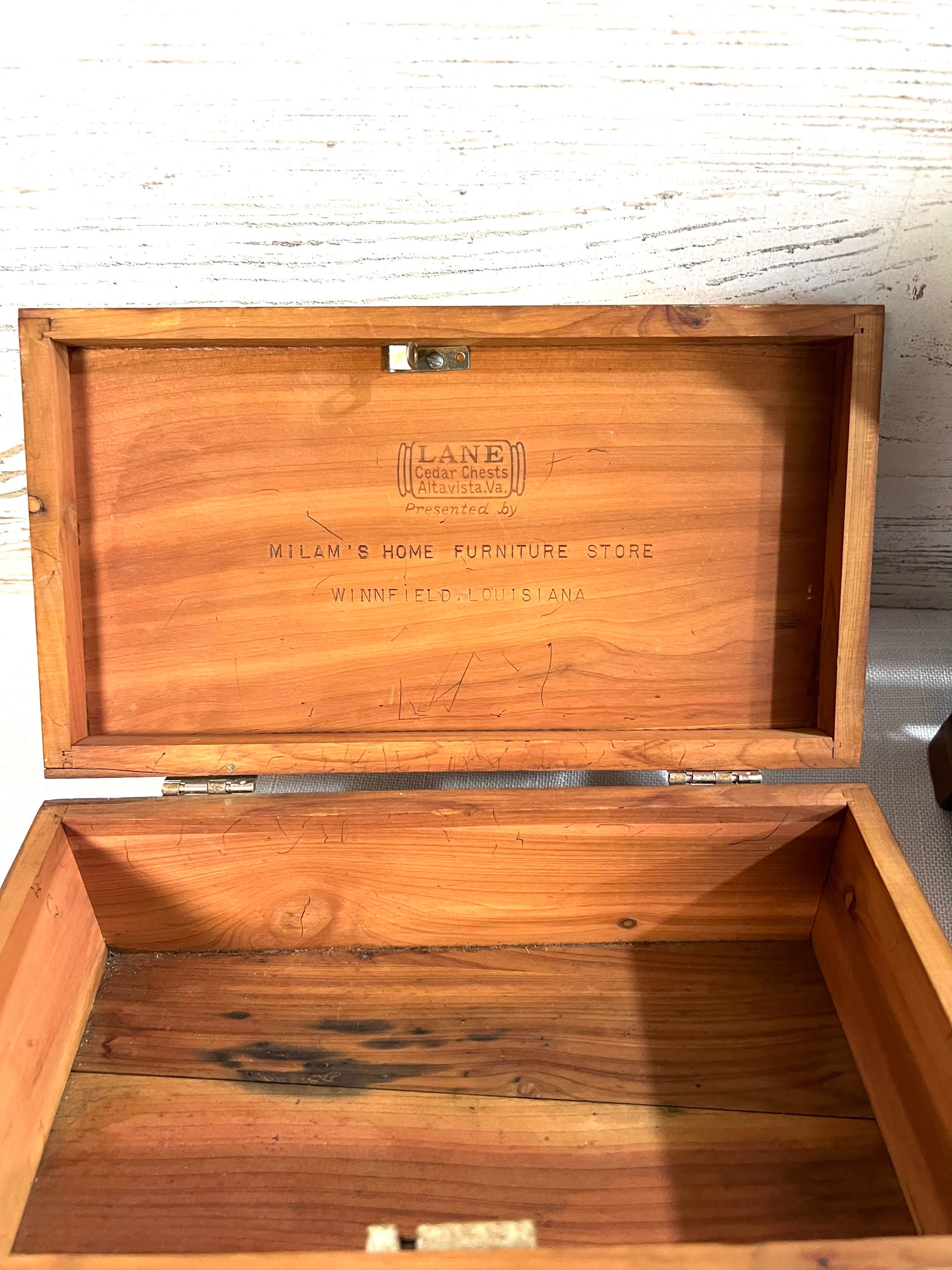 Vintage Wood Boxes Cedar Chest Lane Storage Decor Etsy