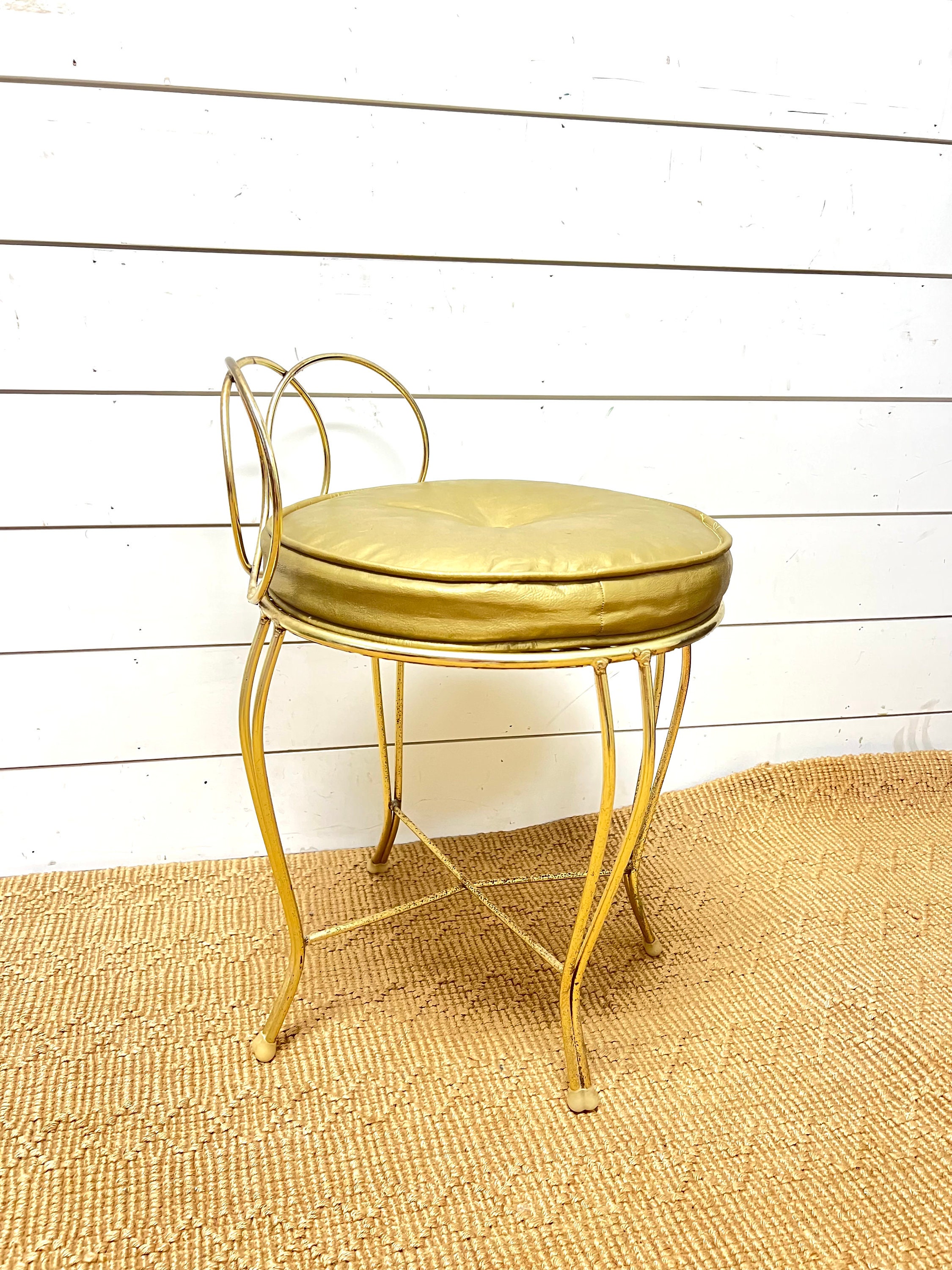 Vintage metal vanity chair outlet