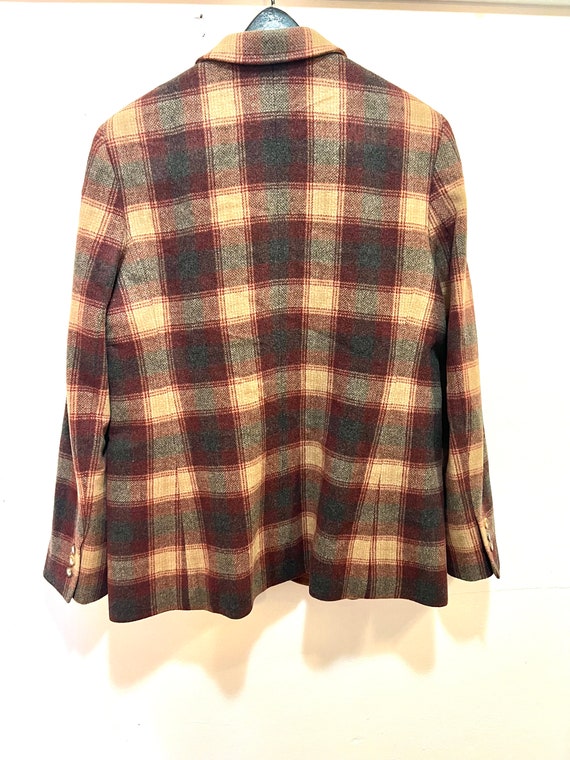 Vintage L.L. Bean blazer wool cashmere 14R plaid … - image 5