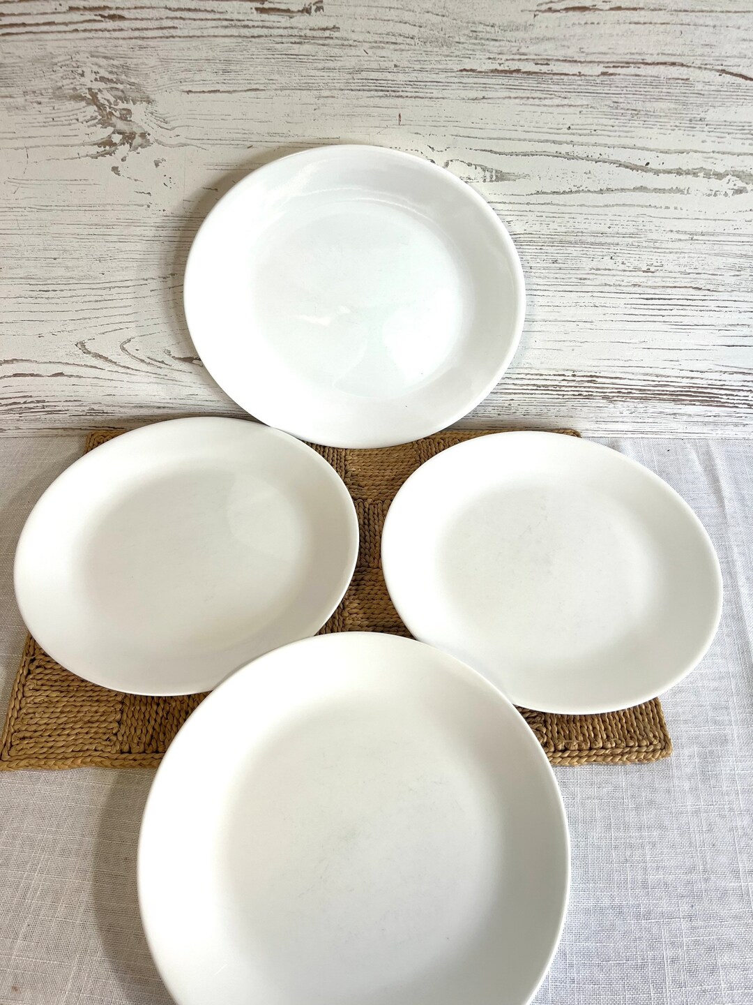 Vintage Corelle White Plates Dinner Replacement Etsy
