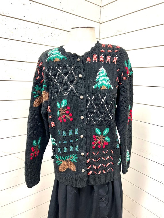 Northern Isles Christmas Sweater Portraits Black Holiday Ugly - Etsy