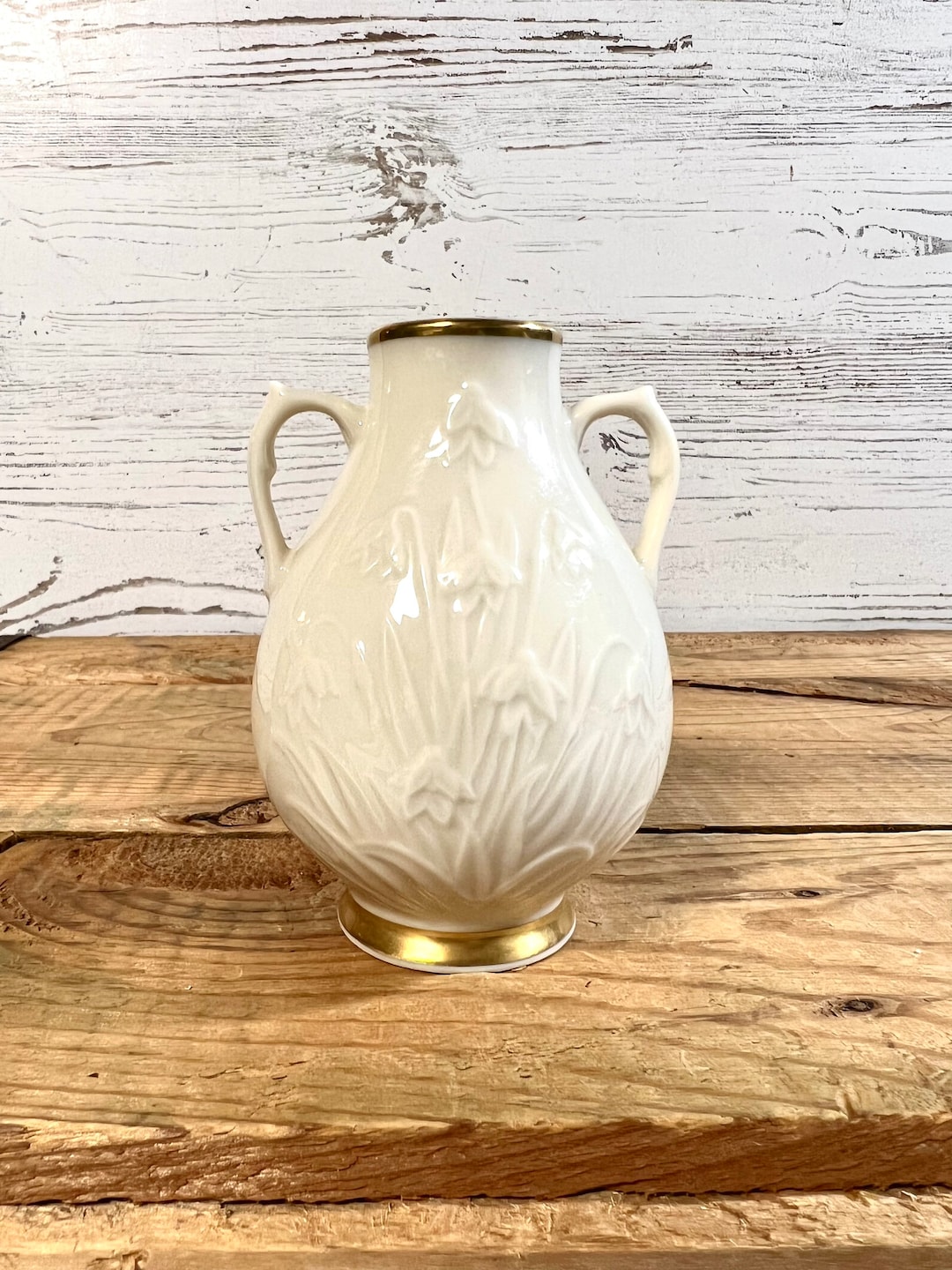 Lenox Vase Cream and 14k Gold Decor Gift Small Bud Decor Wedding - Etsy