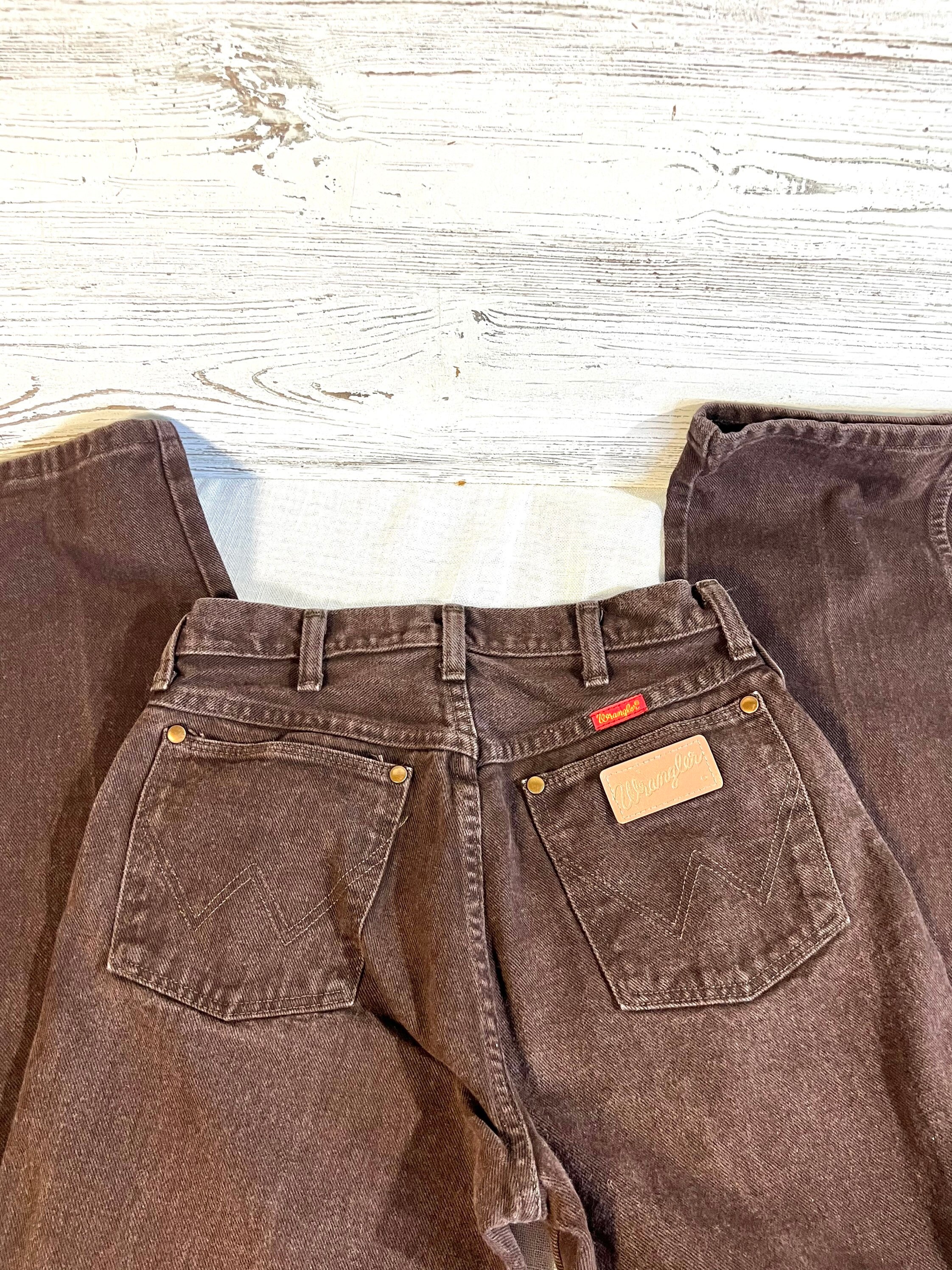 Vintage Wrangler Jeans Ladies Brown Wrangler Size 9 Cowgirl - Etsy