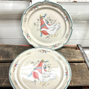Vintage plates international china marmalade salad bread plates geese replacement decor