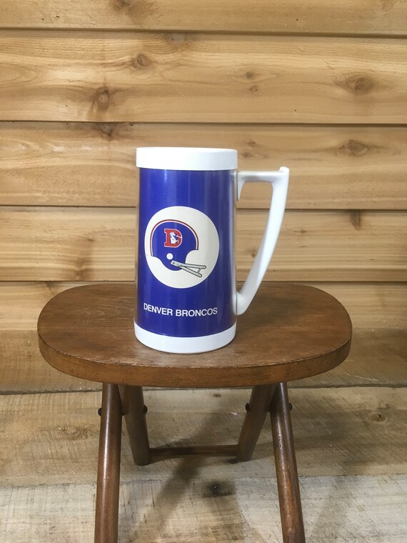 Vintage Mug Thermo Serv Cup Denver Broncos Football Decor Etsy