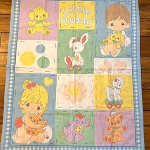Vintage baby quilt handmade little buddy decor gift