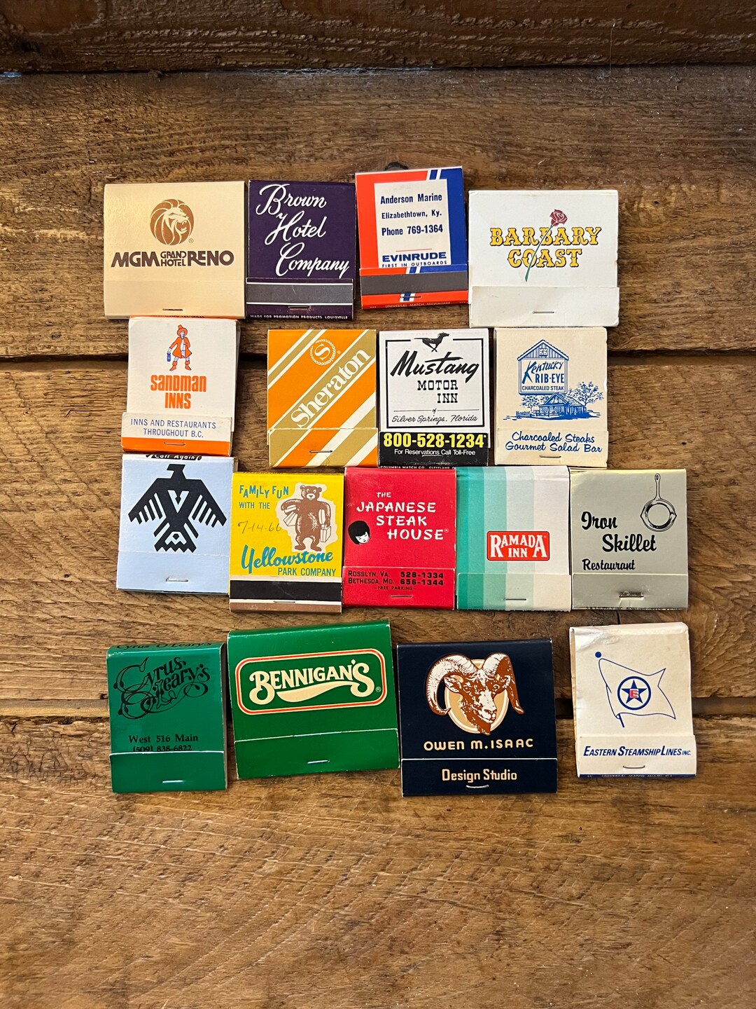 Vintage Matchbooks Advertising Retro Matches Bar Etsy