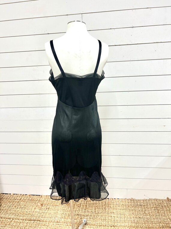 Vintage full slip movie star black dress slip size 34… Gem