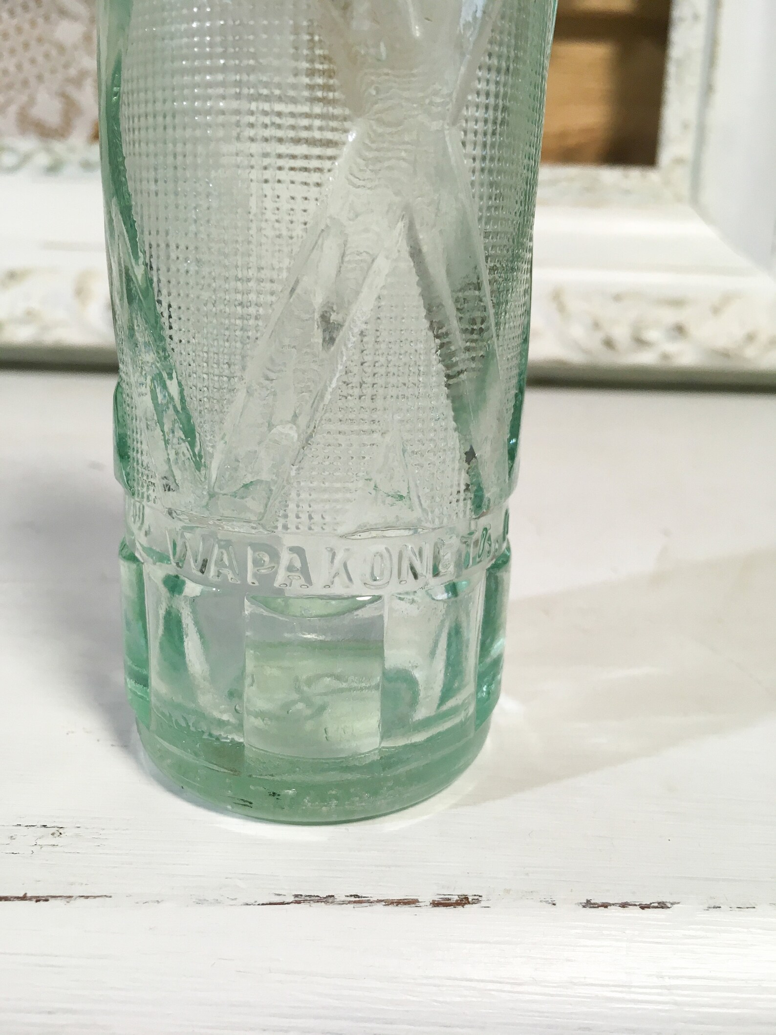 Vintage Glass Bottle the Koch Co. Green Glass Wapakone Etsy