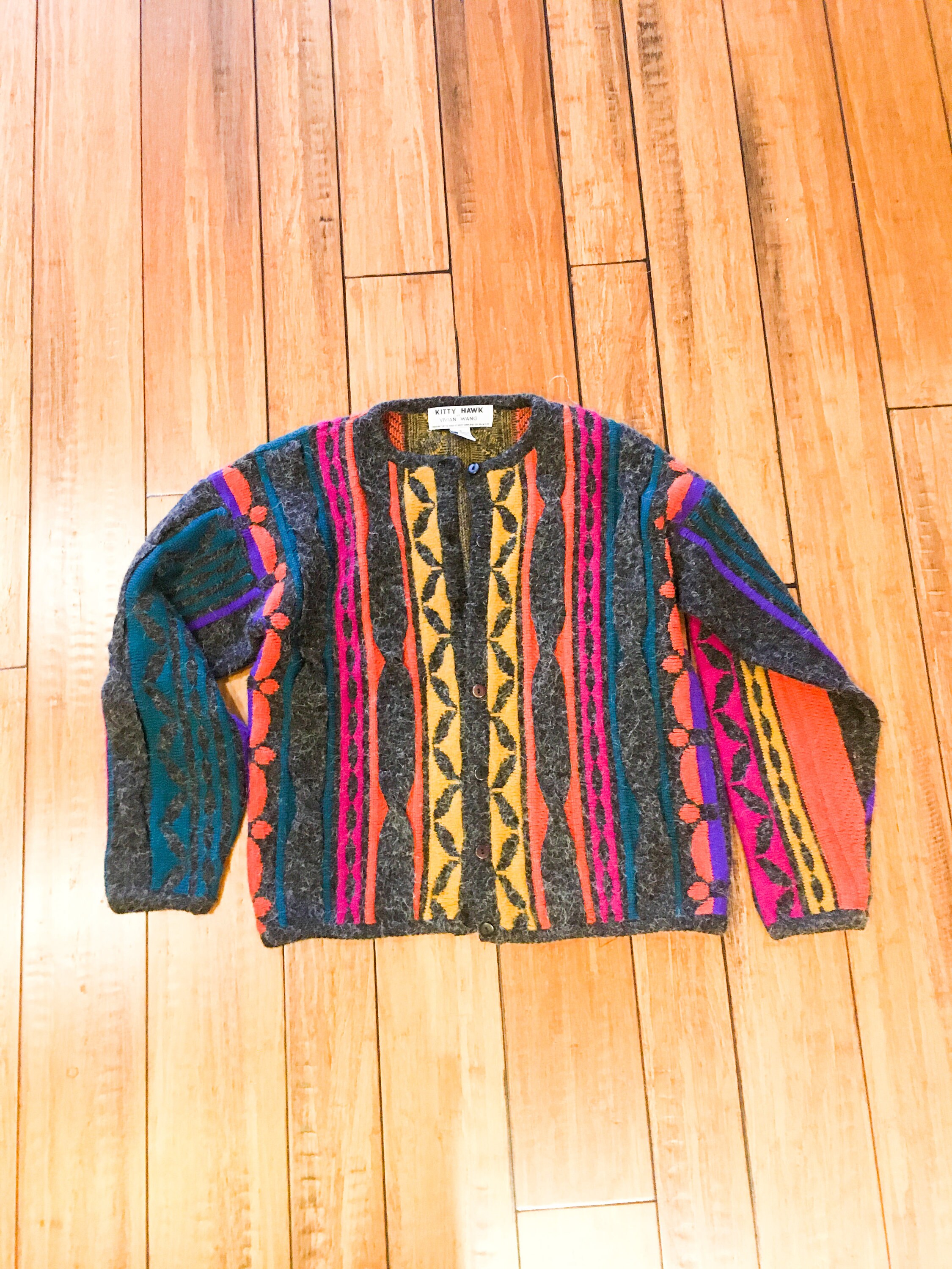 Vintage Ladies Sweater Kitty Hawk Vivian Wang Retro Boho Mod | Etsy