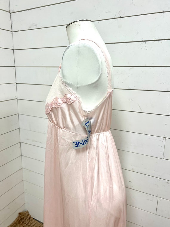 Vintage Lorraine night gown with tags nwt pink me… - image 5