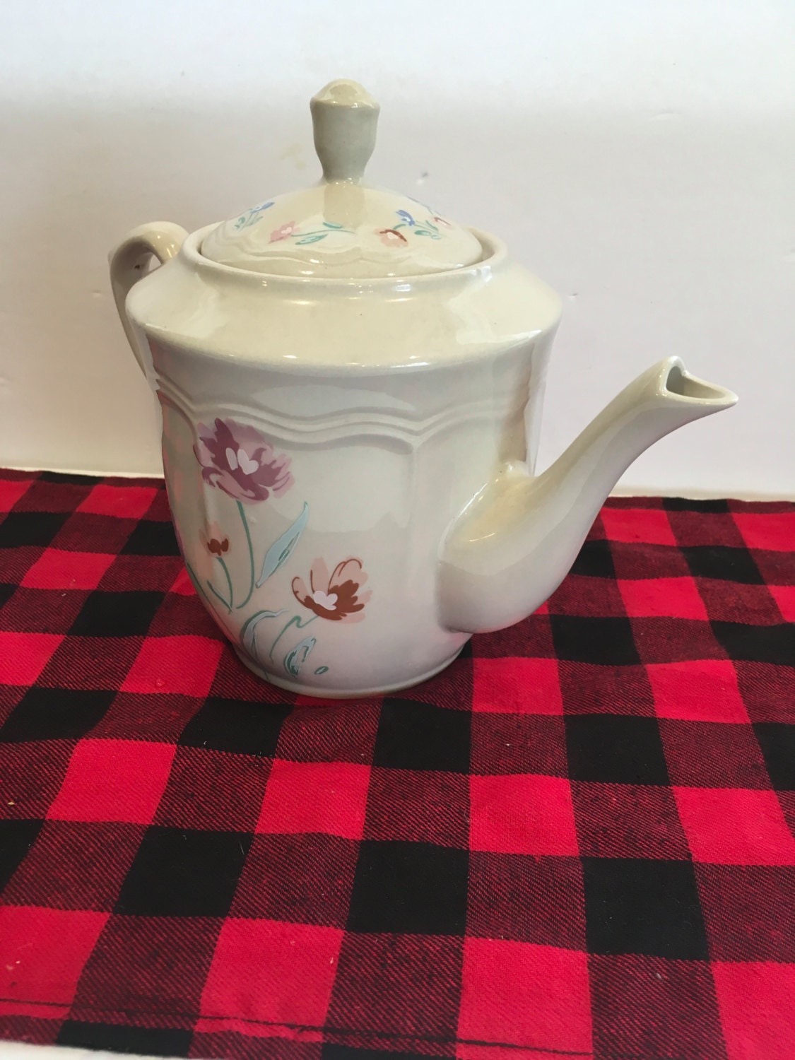 Teapot Coffee Pot Ceramic Flowers Party Wedding Decor Etsy