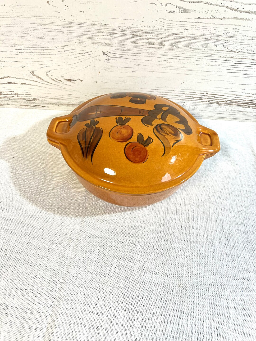 Vintage Casserole Dish Los Angeles Potteries 1971 Vegetable Etsy