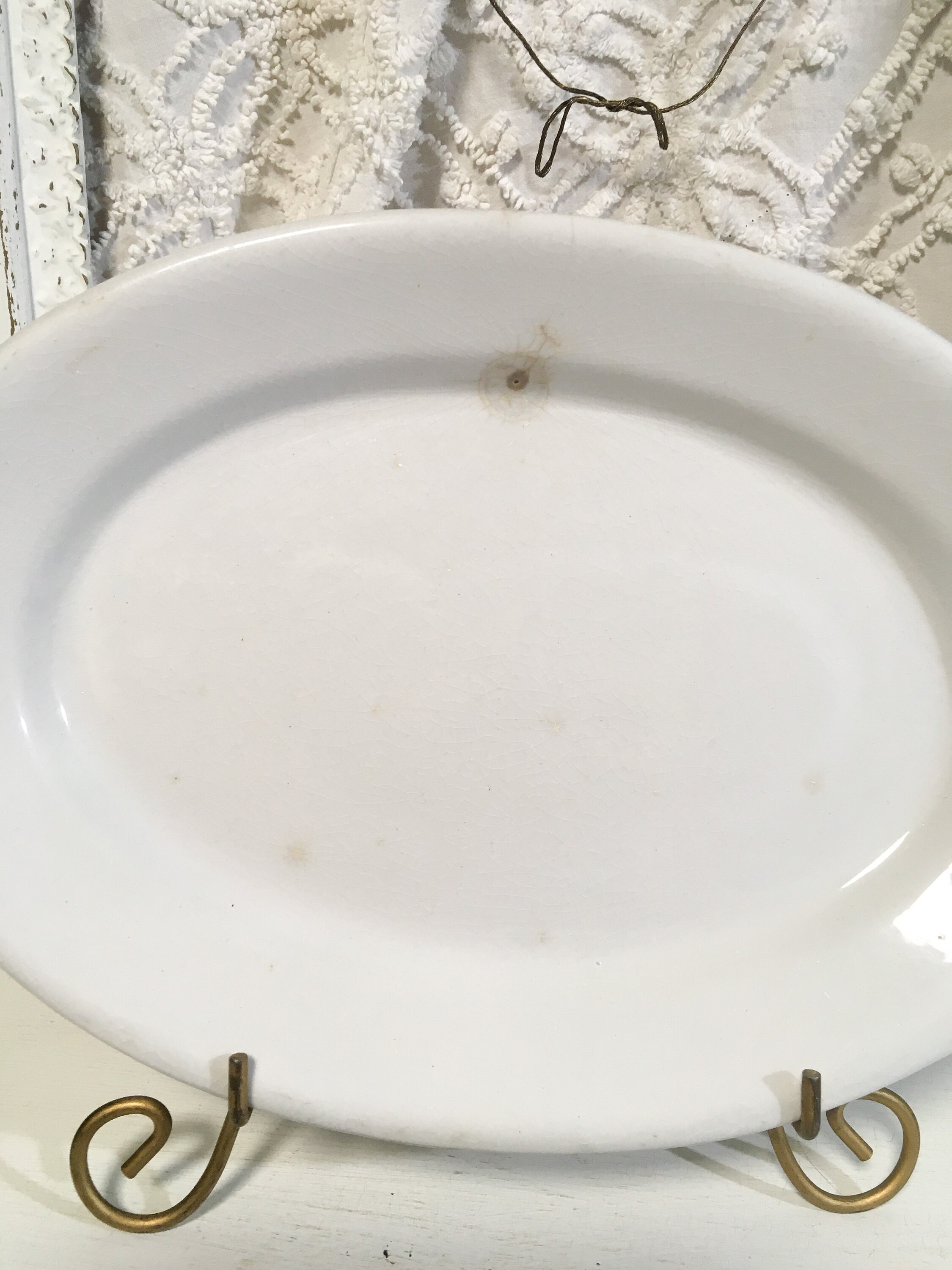 Vintage Ironstone Platter Meakin China White Farmhouse Wedding | Etsy