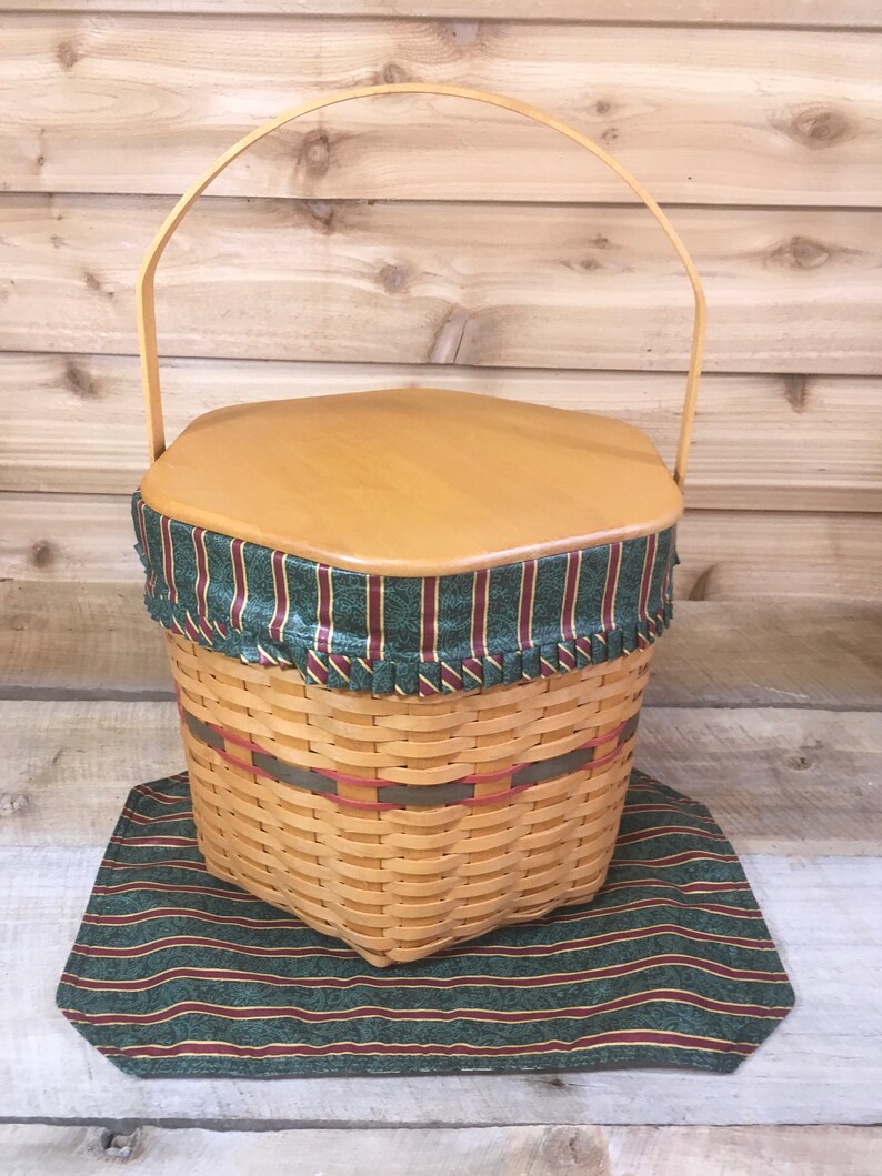 Vintage Basket Longaberger Snowflake Holiday Hostess Large Etsy