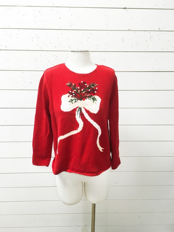 Vintage sweater ladies Christmas  sweater Liz Clai