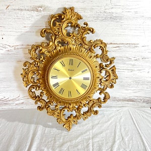 Vintage Gold Burwood Clock Base Wall Decor Resin - Etsy Vintage Gold Burwood Clock Base Wall Decor Resin - Etsy