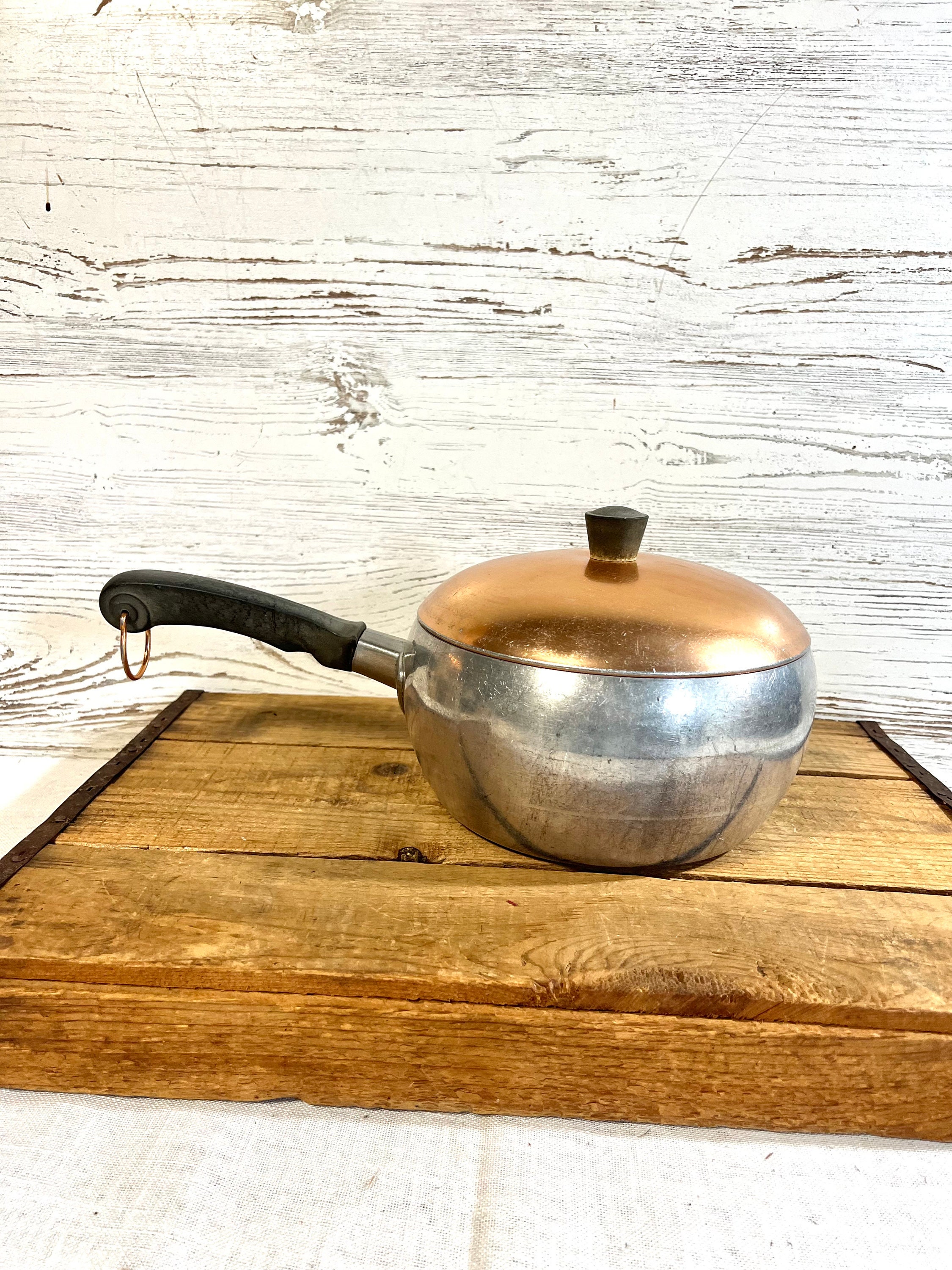 Vintage Wear Ever Hallite Aluminum Cookware Pan Lidded Mid Century