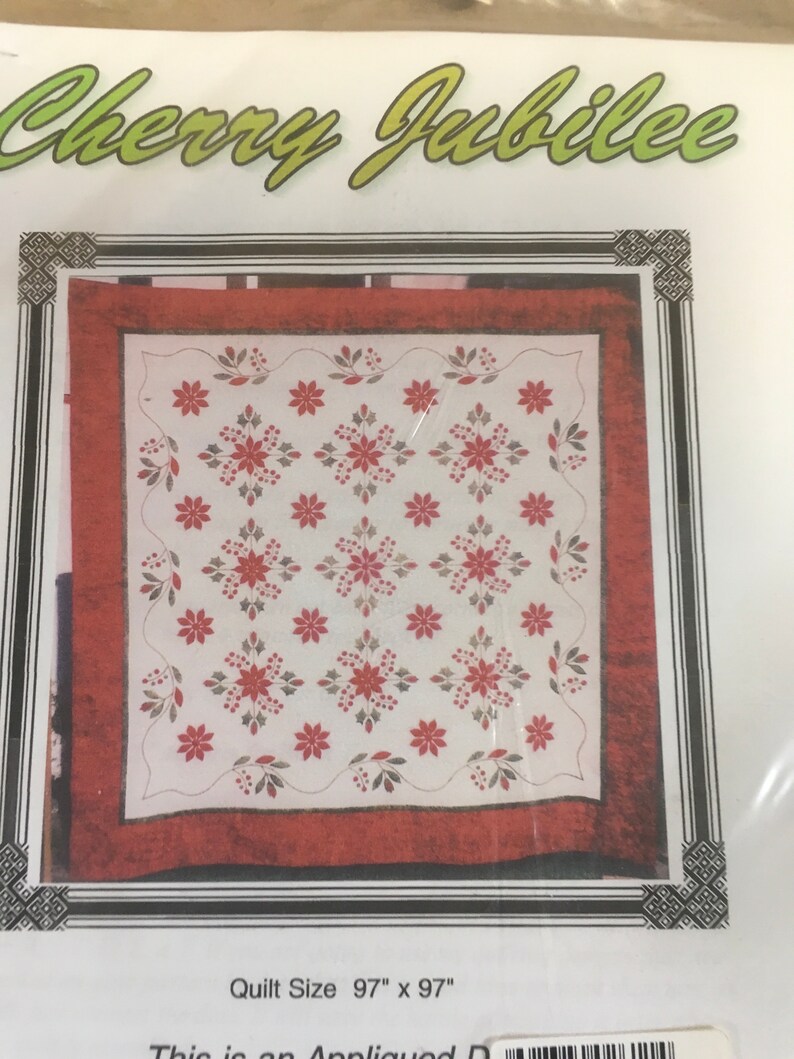 Vintage Quilt Pattern Dereck Lockwood Cherry Jubilee Etsy
