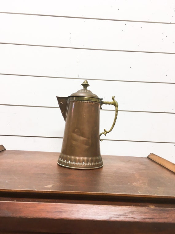 Vintage Copper Coffee Pot Stamping 