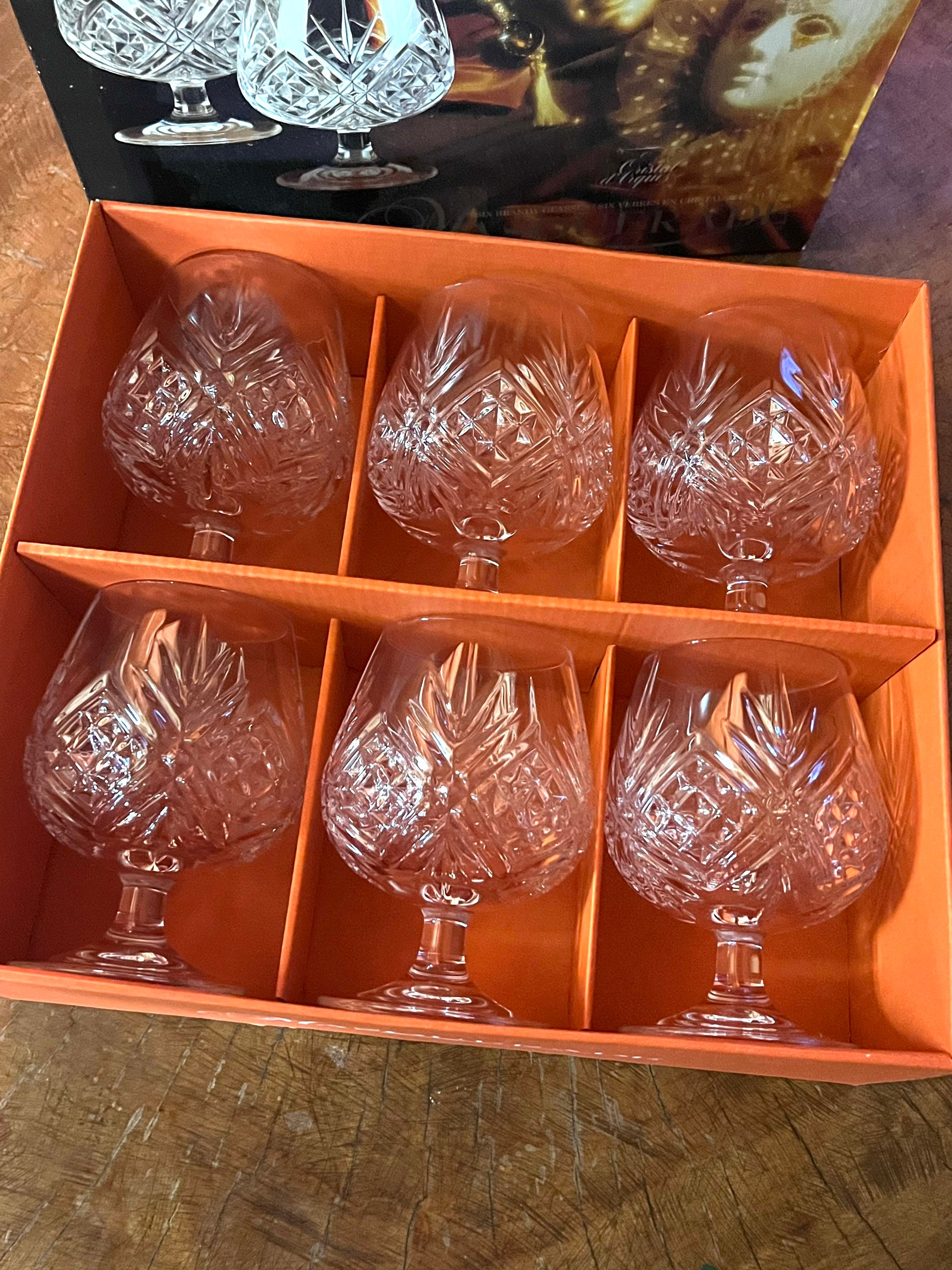 Vintage Brandy Glasses Masquerade Cristal Arques Glasses Decor | Etsy