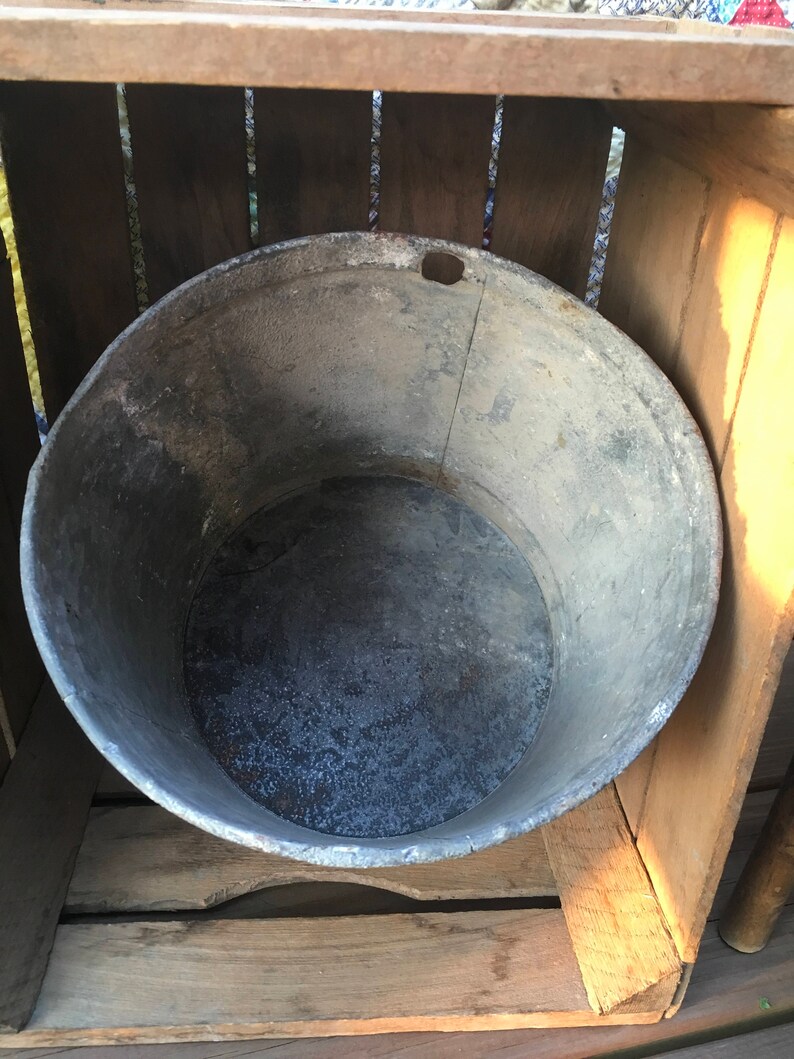 Vintage Bucket Galvanized Sap Vermont Sap Bucket Maple Syrup Etsy