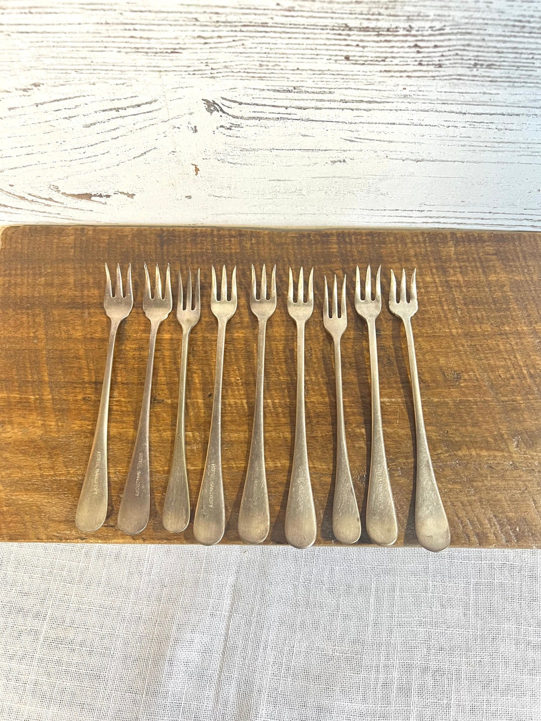 Vintage Cocktail Forks Hotel Bancroft Etsy