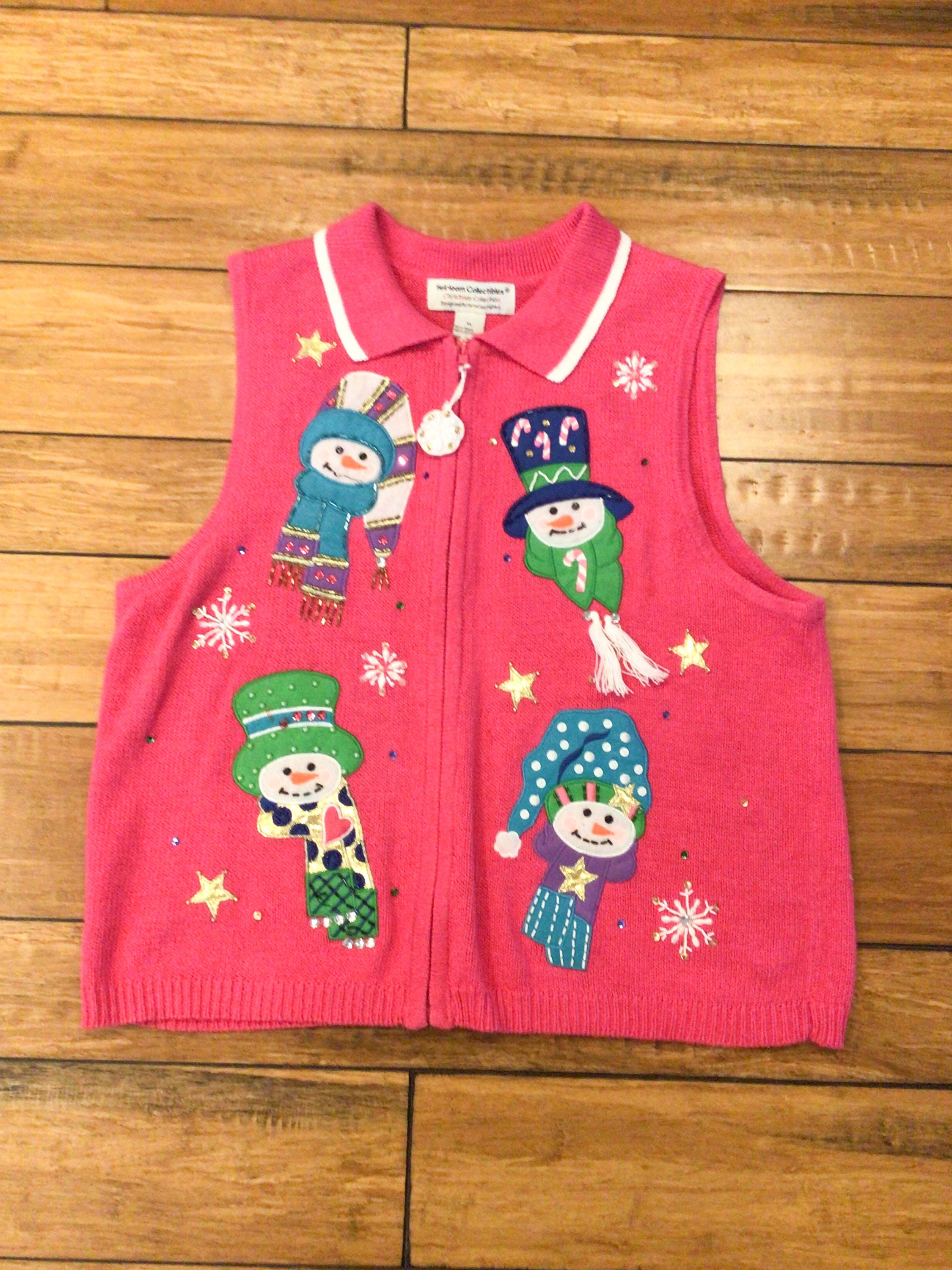 Vintage Ladies Christmas Sweater Vest 
