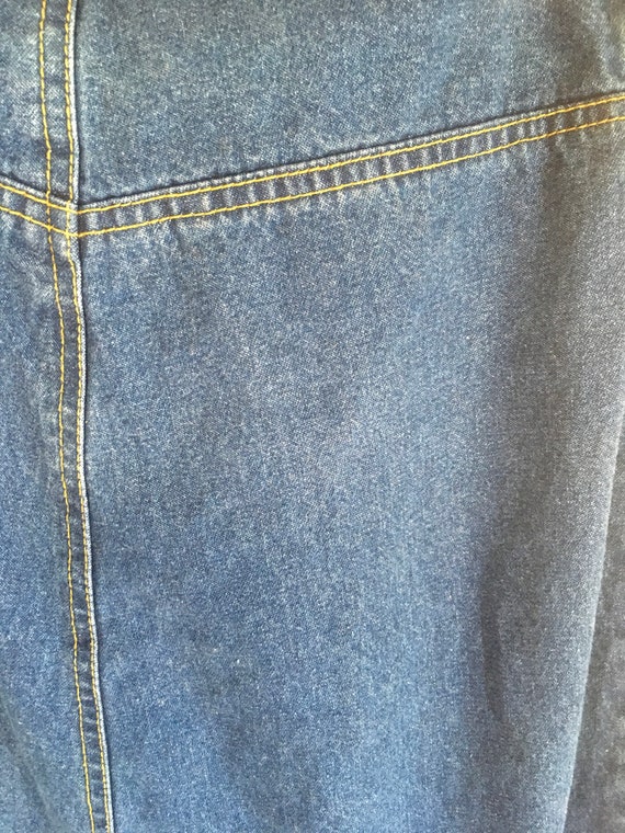 Vintage denim skirt blue jean long bagatelle size… - image 7