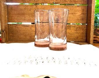 Vintage pink glass tumblers glasses replacement decor