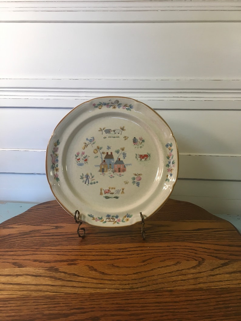 Vintage plate international stoneware heartland tableworks china 7774 replacement dinner retro decor