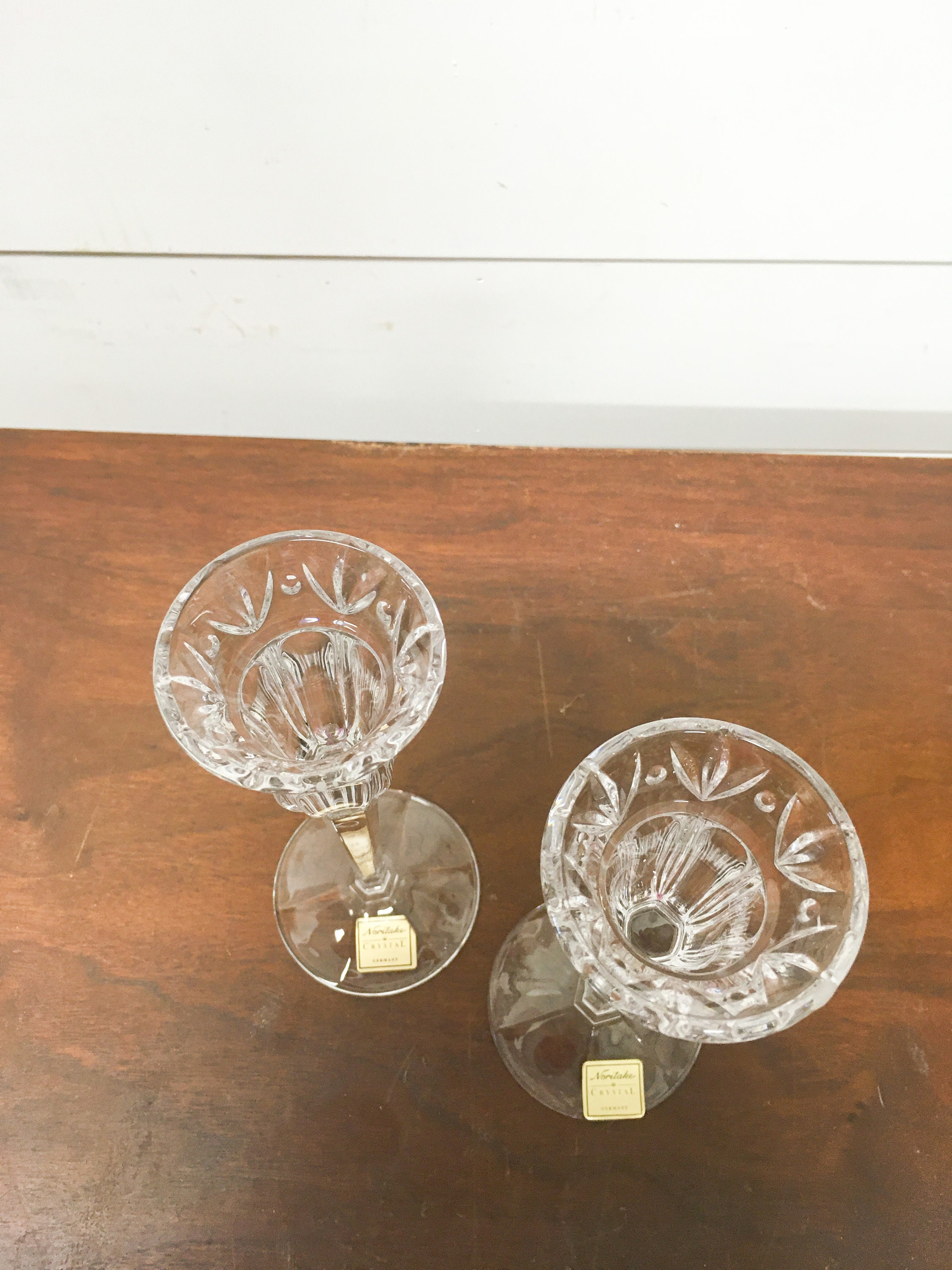 Vintage Candle Holders Noritake Crystal Germany Decor Wedding Etsy