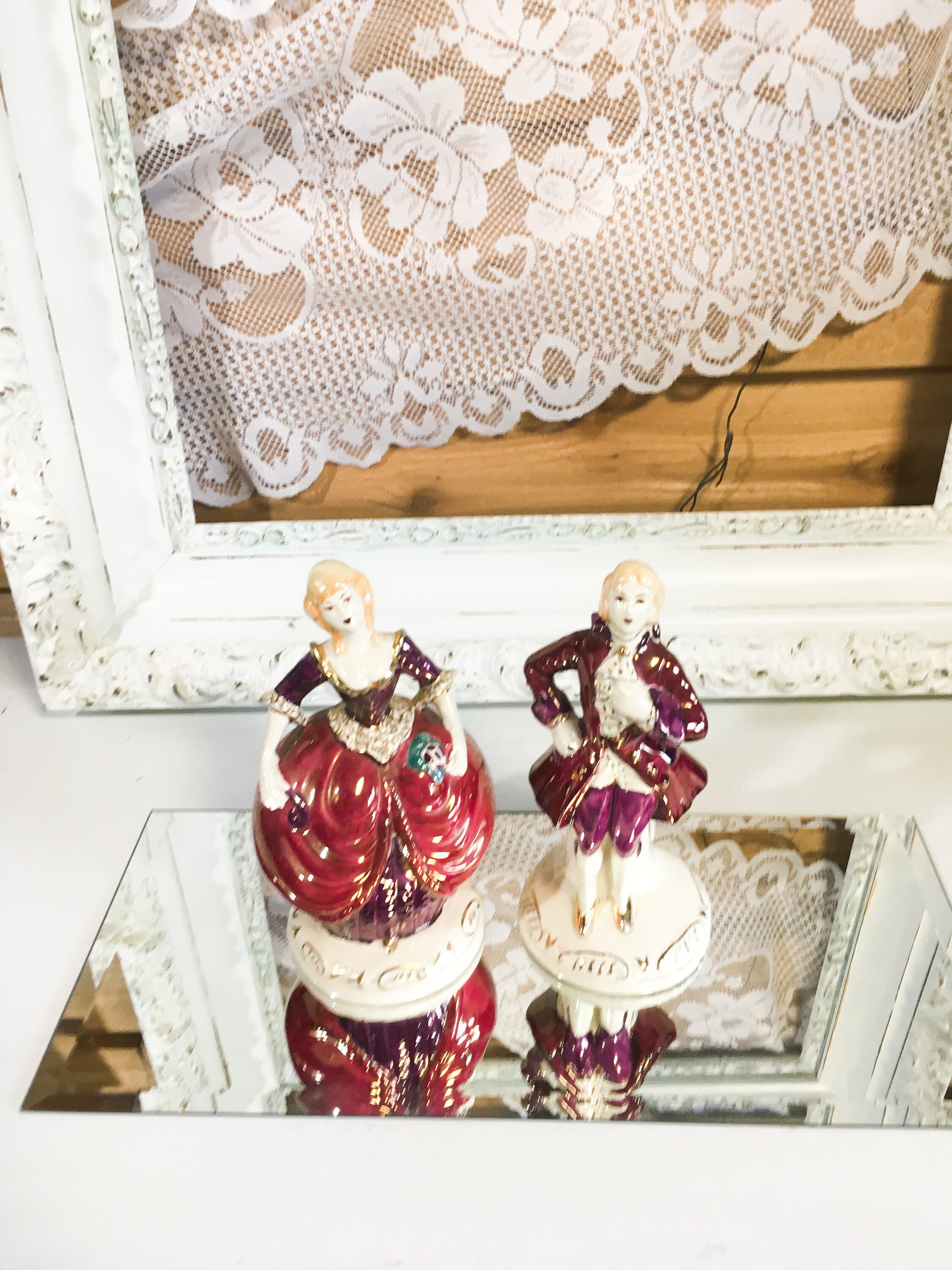 Vintage figurine Victorian man woman statue decor mexico | Etsy