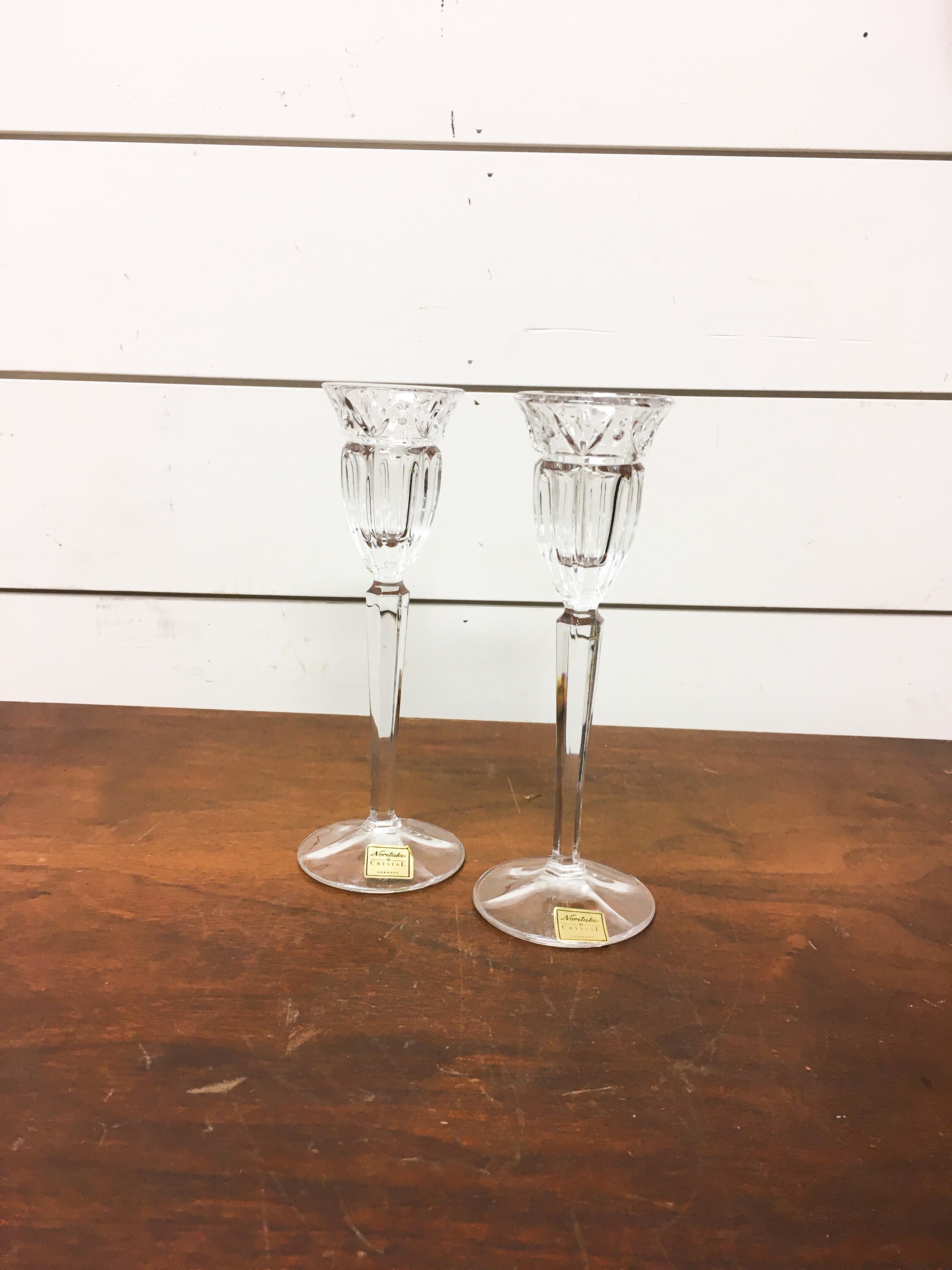 Vintage Candle Holders Noritake Crystal Germany Decor Wedding Etsy