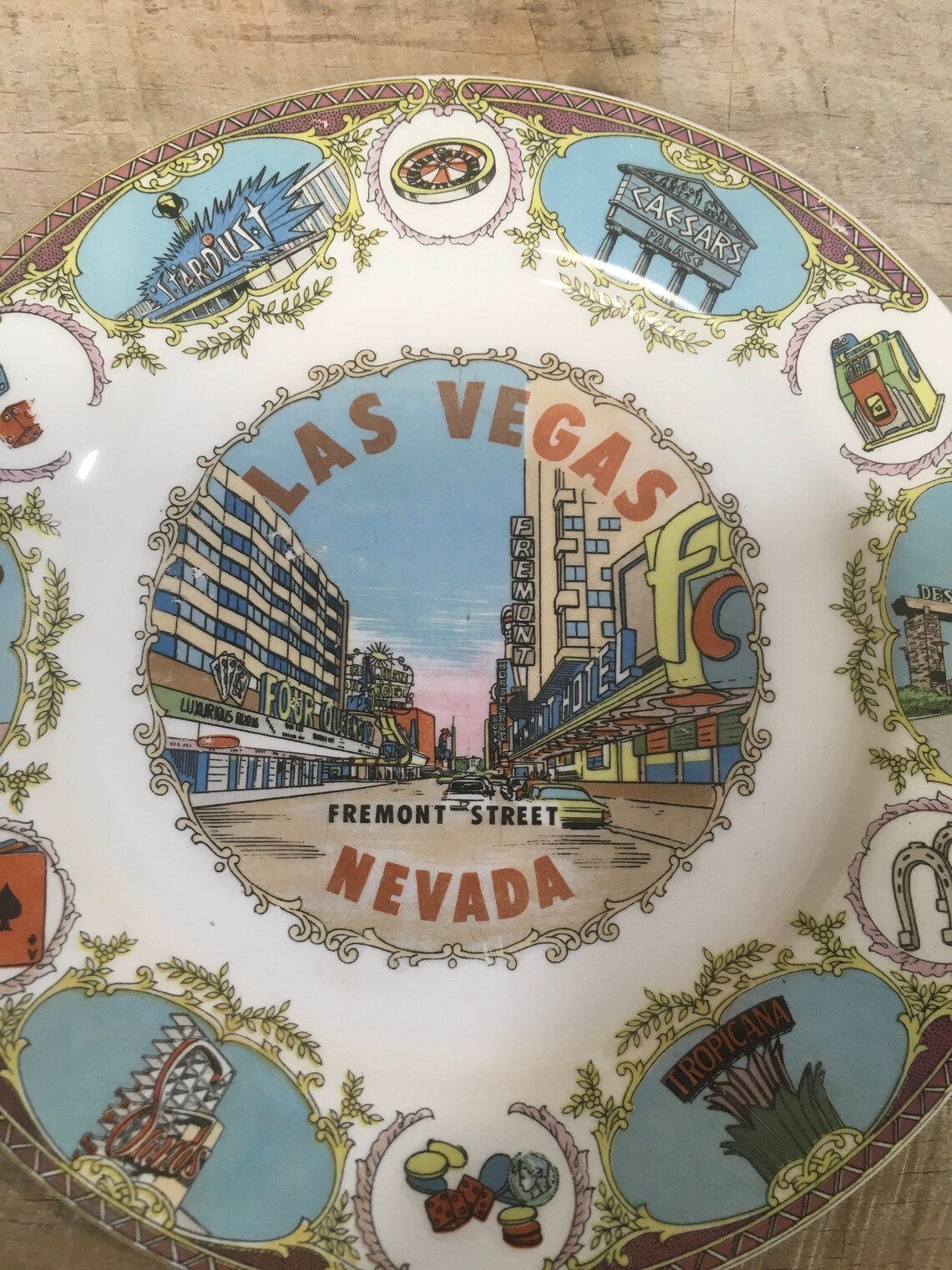 Vintage Plate Las Vegas Nevada State Plate Decor Memorabilia Etsy