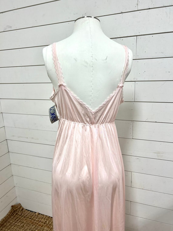 Vintage Lorraine night gown with tags nwt pink me… - image 8