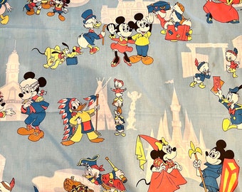 Vintage twin flat sheet Walt disney productions Mickey mouse