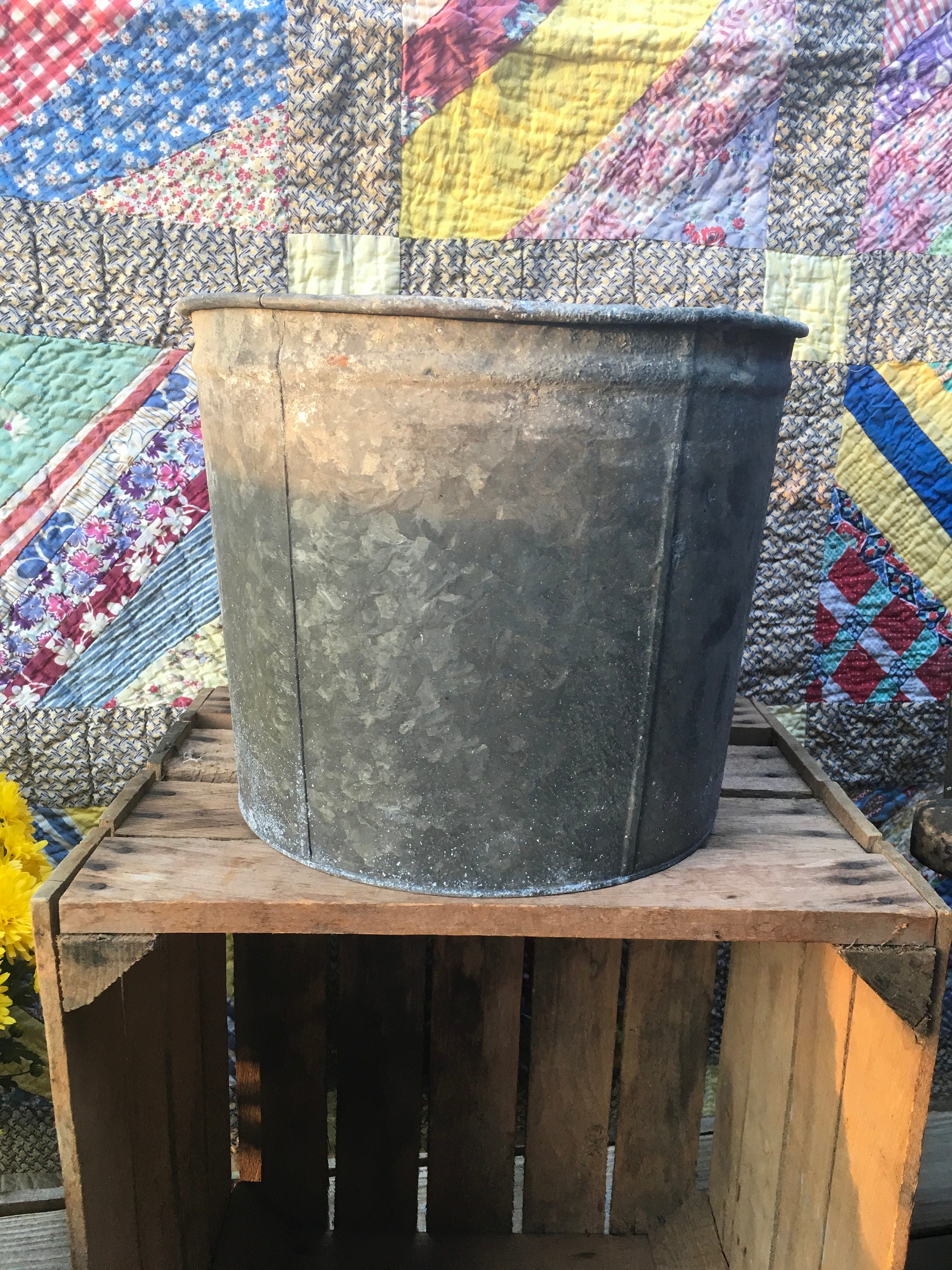 Vintage Bucket Galvanized Sap Vermont Sap Bucket Maple Syrup Etsy