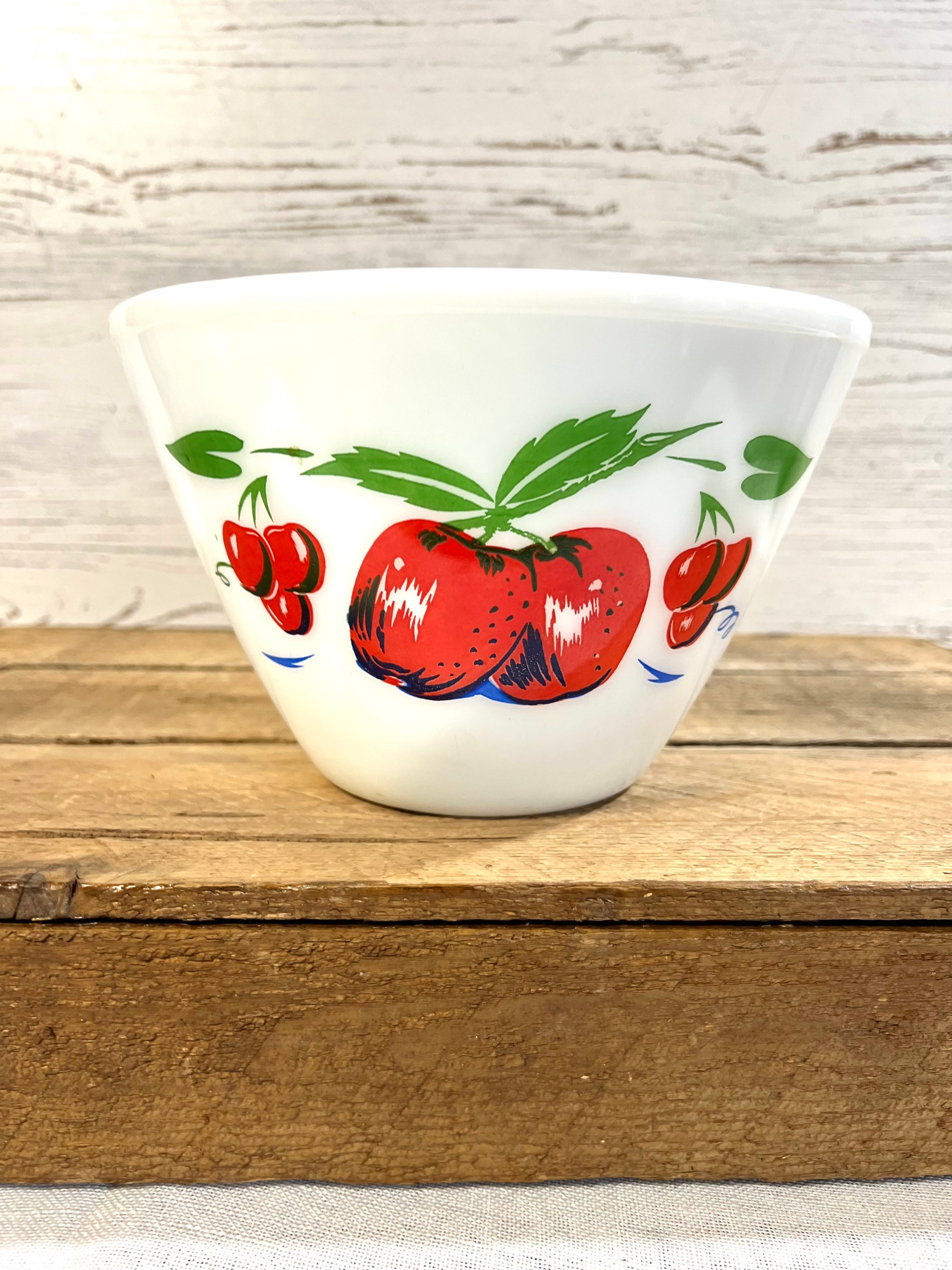Vintage Fire King Apple Cherries Splash Bowl Replacement Deco - Etsy