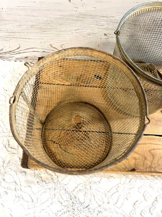 Vintage Fishing Minnow Trap Screen Traps Basket Retro Decor Repurpose Cabin  Camping Retro Fish -  Denmark