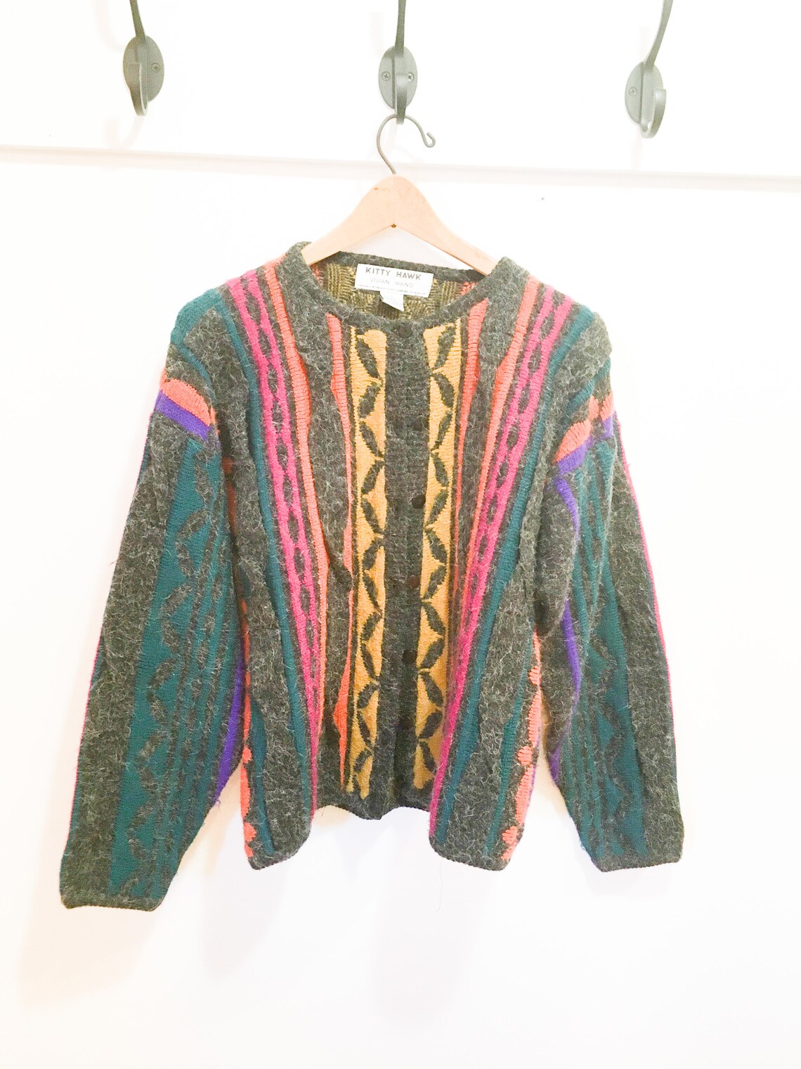Vintage Ladies Sweater Kitty Hawk Vivian Wang Retro Boho Mod | Etsy