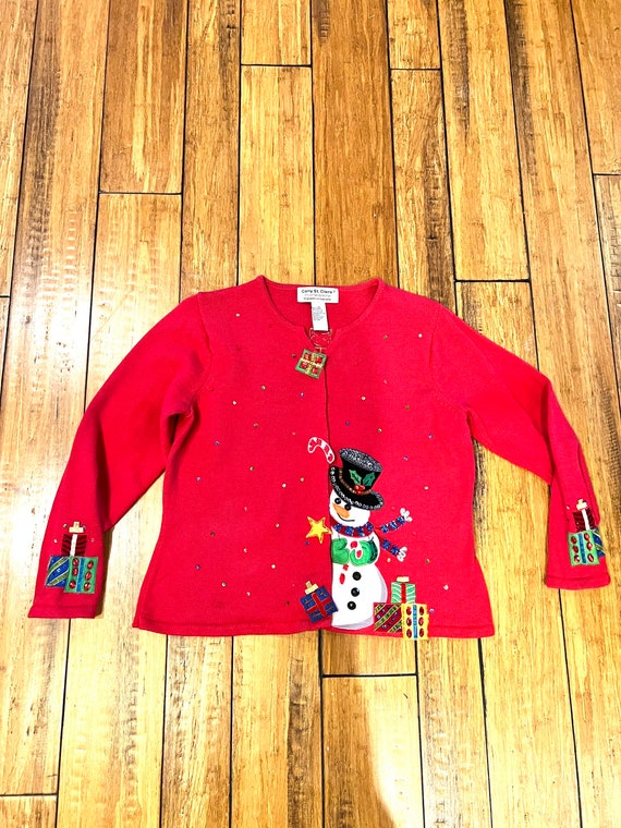 Vintage Christmas sweater carly St. Claire ugly ho