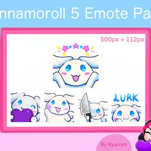 5x White Puppy Emotes Ready to Use for Twitch/Discord