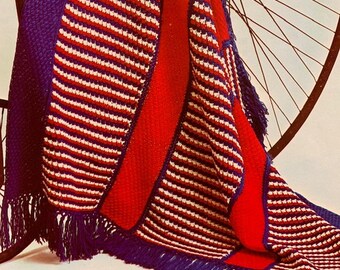 Vintage virkmönster för afghanskt Spinnerin Cadence Afghan PDF-handledning