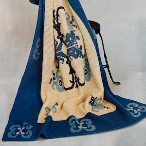 Vintage Crochet Afghan Pattern Spinnerin Serenade Afghan PDF Tutorials