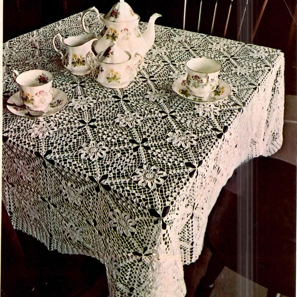 Vintage Crochet Heirloom Tablecloth Pattern Tutorial