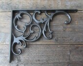 8.5 inch Victorian Scroll Cast Iron Shelf Bracket Vintage Rustic Style, Antique Style Custom Orders Welcome